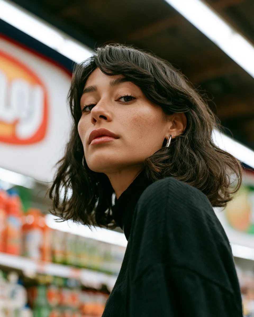 A portrait, mid-thought